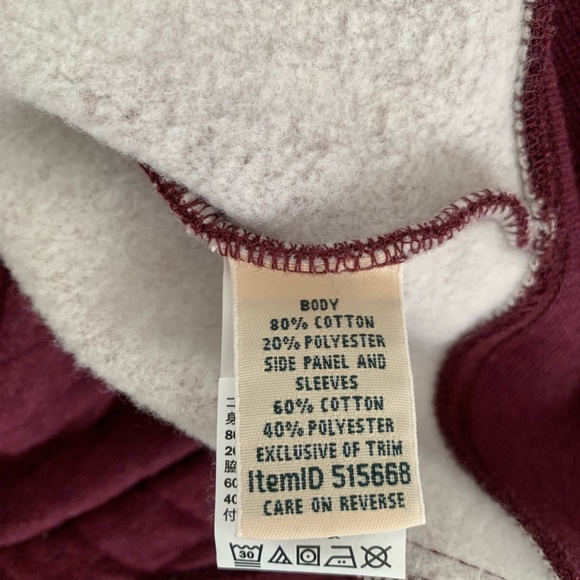 NWT L.L Bean Women’s Quilted Full Zip Sweatshirt MT - Picture 10 of 10